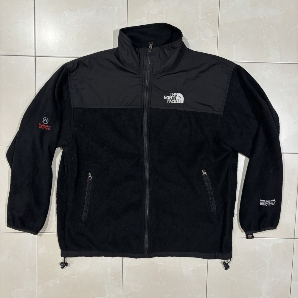 The North Face Summit Series Jacket Mens L Black Gore Windstopper Fleece Denali